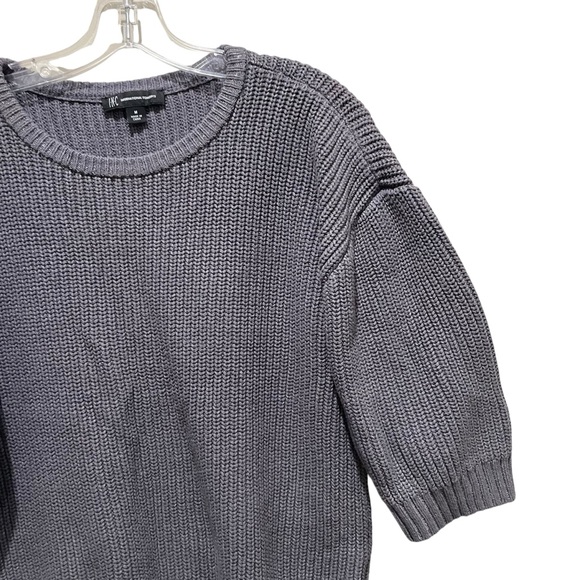 INC International Concepts 3/4 Length Sleeves Chunky Knit Sweater Grey Medium - Picture 5 of 7